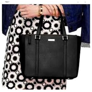 Kate Spade Newbury Lane Black Saffiano Leather Satchel bag